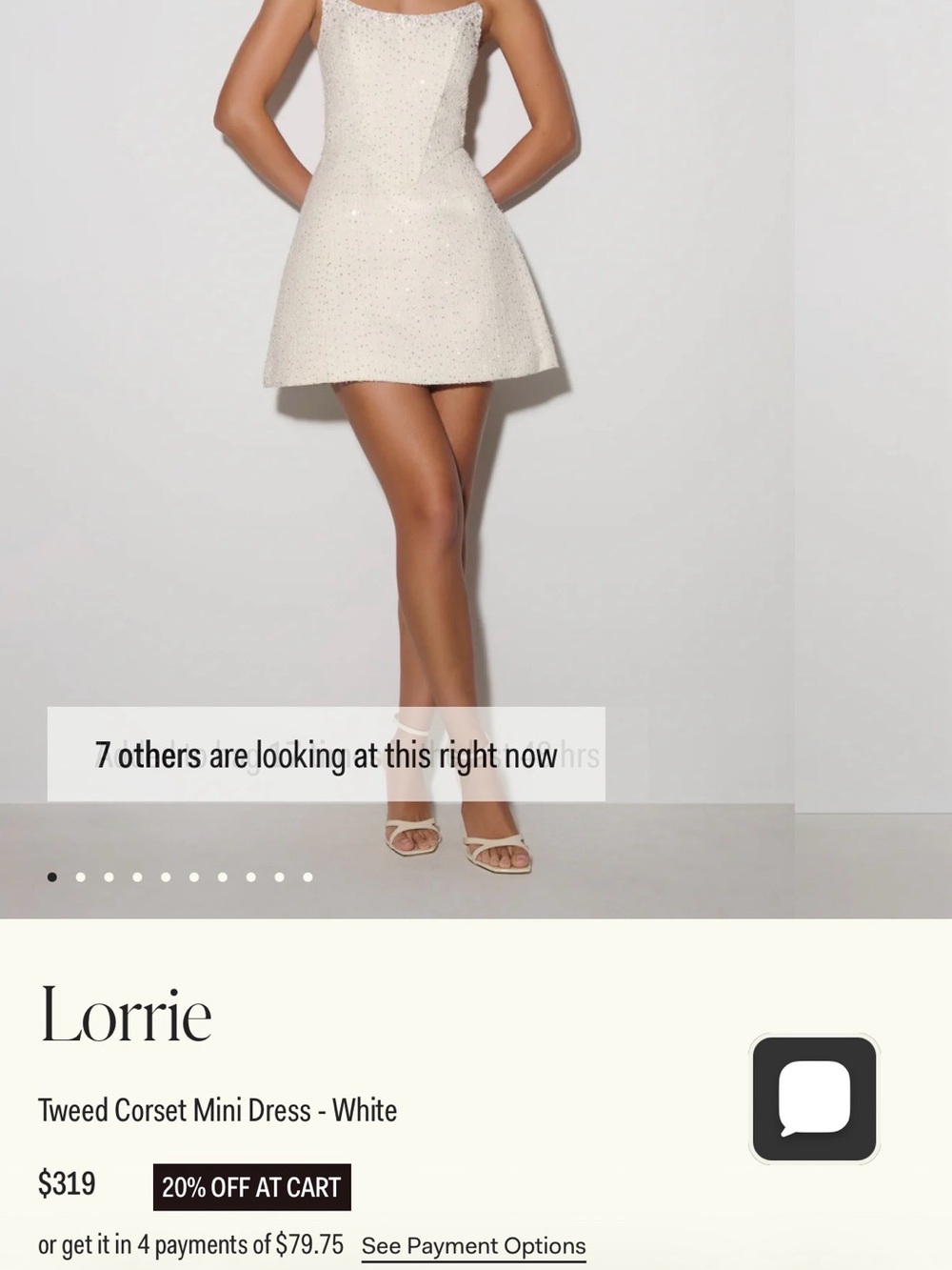 Tweed Corset Mini Dress- White - Meshki Lorrie dress bridal